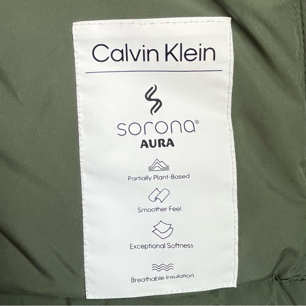 Calvin Klein Green Sorona Aura Jacket Coat Sz XXL Exceptional Softness - Picture 11 of 16